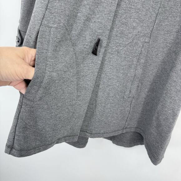 Soft Surroundings Swing Jacket Size XS Gray Horn Buttons wire collar Lagenlook - Picture 6 of 12